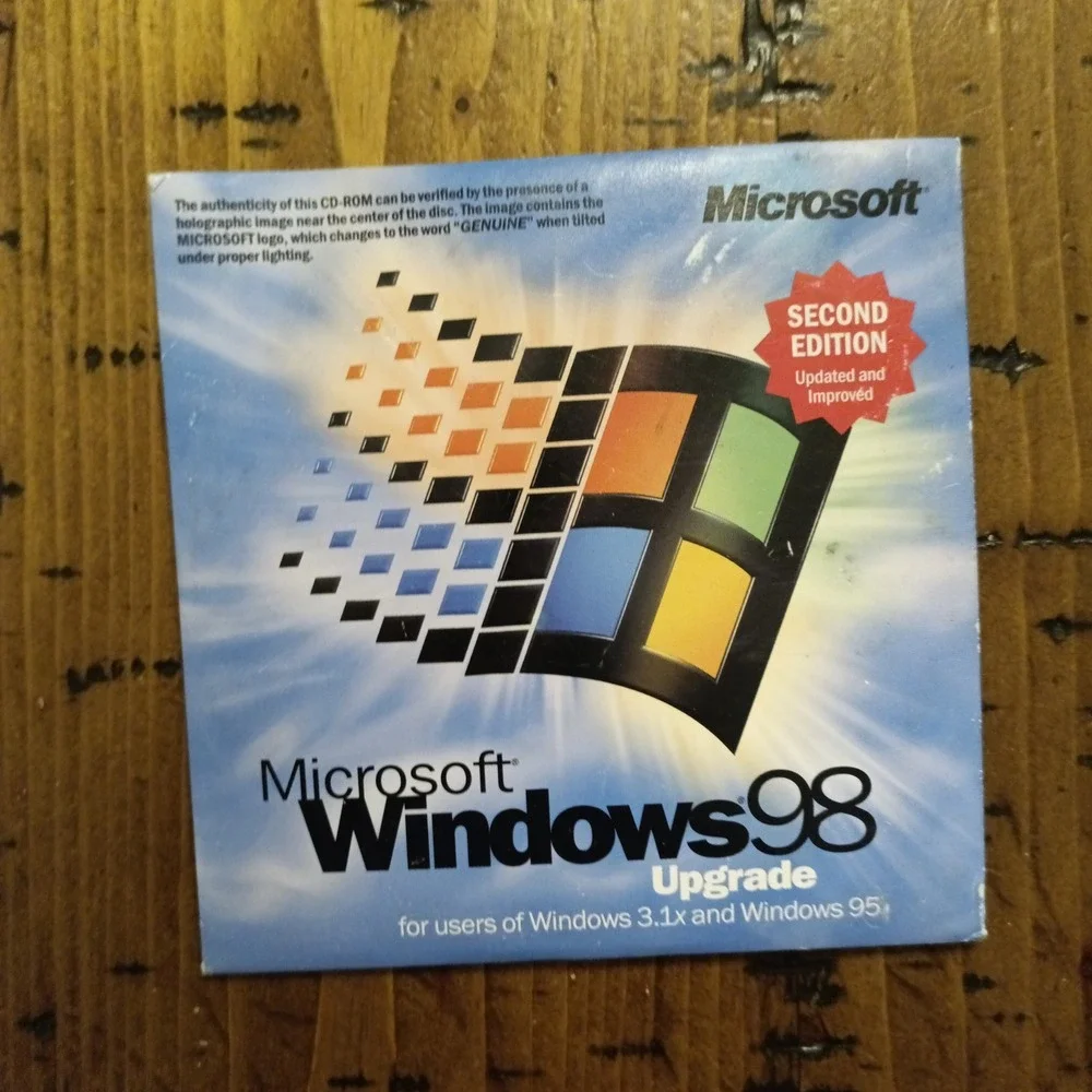 Microsoft Windows 98 Second Edition Upgrade CD-ROM Sealed w/ Product Key NOS